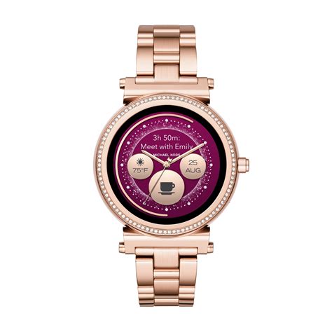 michael kors sofie smartwatch rose gold|michael kors sofie smartwatch bands.